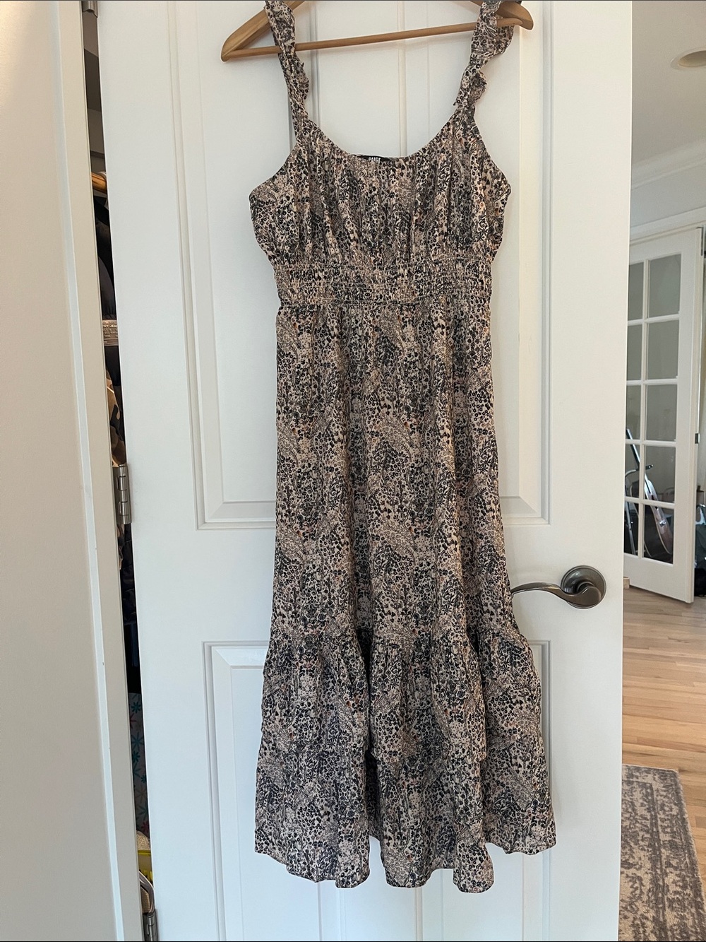 PAIGE Floral Tiered maxi Dress M